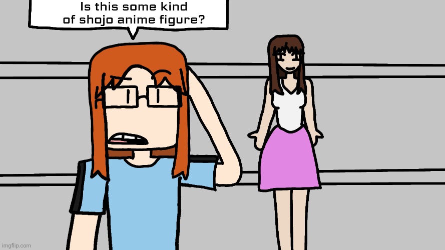 CC at Cribmart in Carbon (A shojo anime figure was labeled as a doll) | Is this some kind of shojo anime figure? | image tagged in comics,cc,cribmart | made w/ Imgflip meme maker