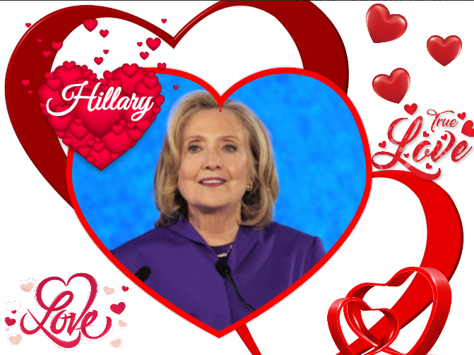 Hillary Heart Throb I'm in Love Blank Meme Template