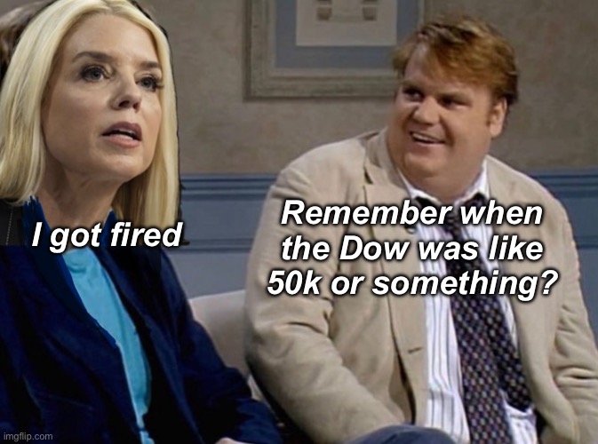 But the Dow. | Remember when the Dow was like 50k or something? I got fired | image tagged in politics lol,memes,derp | made w/ Imgflip meme maker