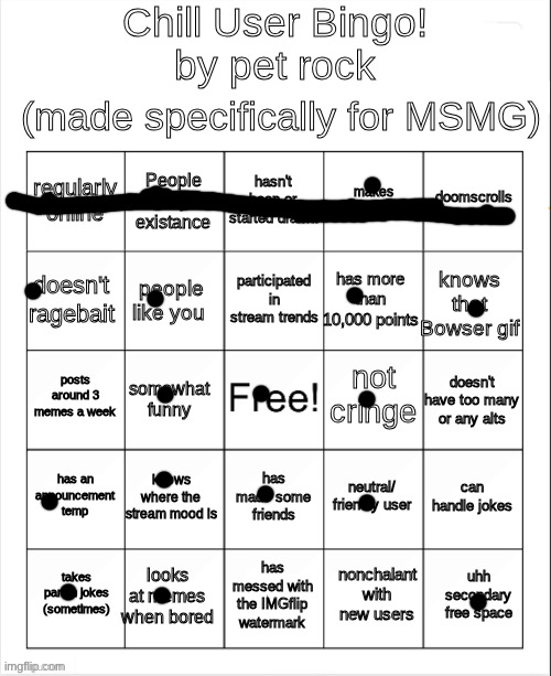 Chill Bingo by your local PetRock :> | image tagged in chill bingo by your local petrock | made w/ Imgflip meme maker