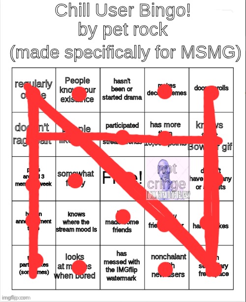 Chill Bingo by your local PetRock :> | image tagged in chill bingo by your local petrock | made w/ Imgflip meme maker