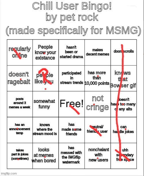 Chill Bingo by your local PetRock :> | image tagged in chill bingo by your local petrock | made w/ Imgflip meme maker