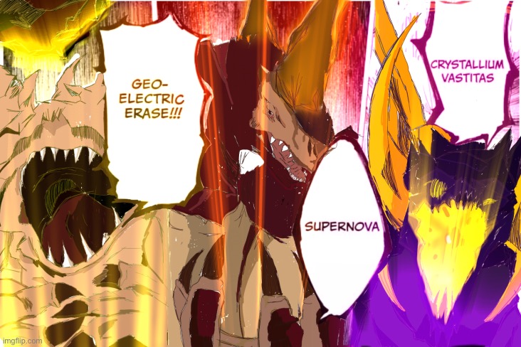 This isn’t my art but holy hell is this peak art for kaiju universe | made w/ Imgflip meme maker