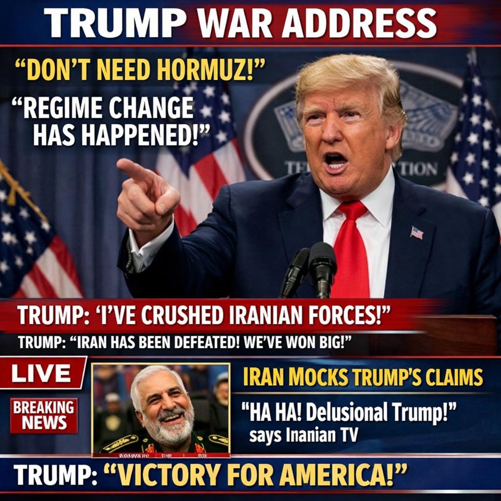 TRUMP WAR ADDRESS Blank Meme Template