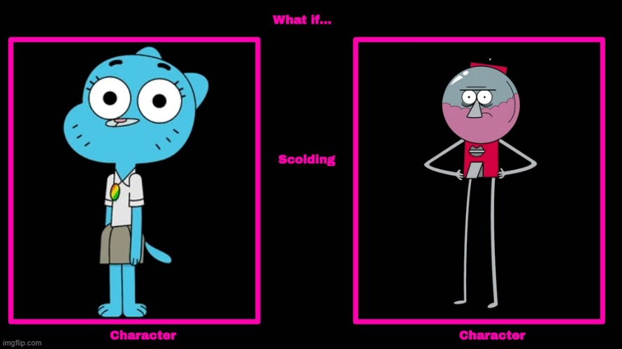 Nicole Watterson Scolding Benson Dunwoody | image tagged in x scolding y,nicole watterson,benson dunwoody,scolding,amazing world of gumball,regular show | made w/ Imgflip meme maker