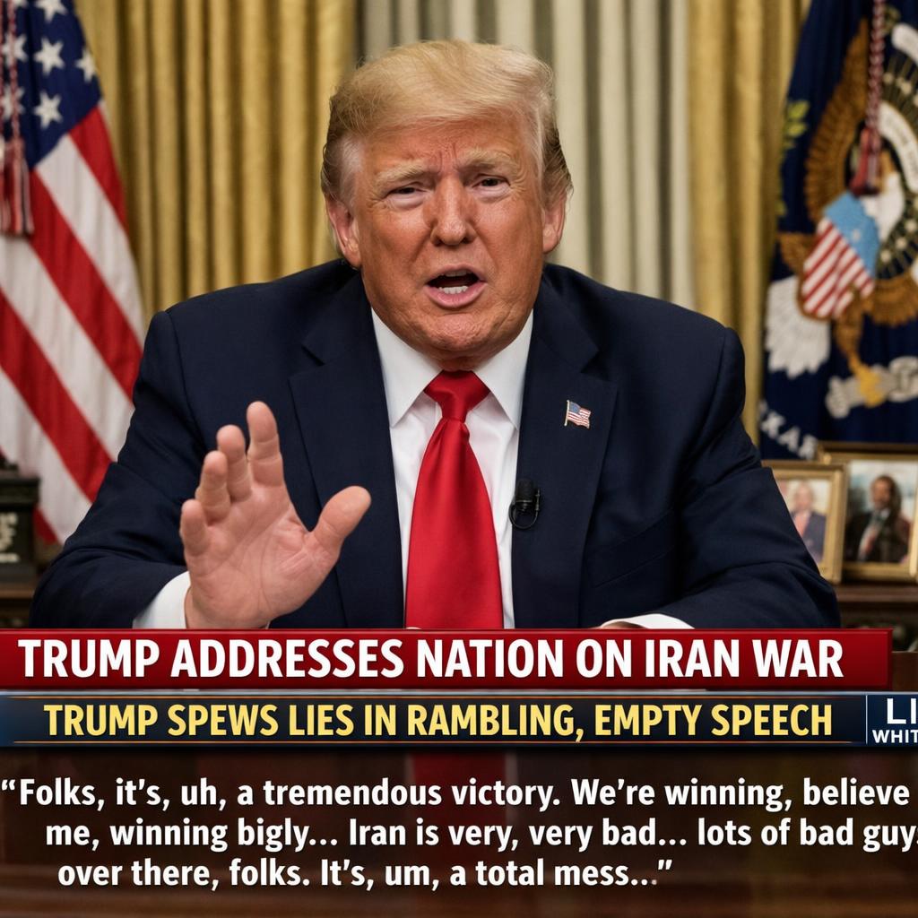 TRUMP WAR ADDRESS Blank Meme Template