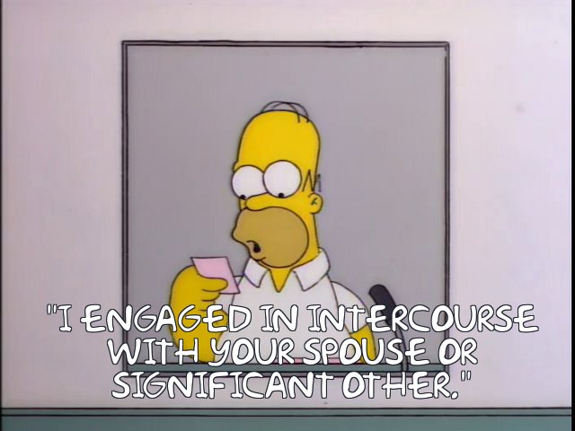 Homer Simpson Engaged In Intercourse Blank Meme Template