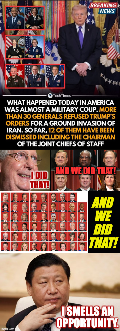 When you think you know more than an incompetent rich boy. | and we did that! i did
that! and
we
did
that! i smells an
opportunity. | image tagged in memes,security issues,maga | made w/ Imgflip meme maker