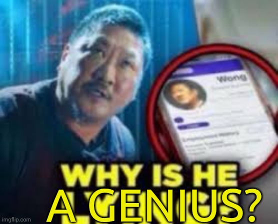 why is he lying | a genius? | image tagged in why is he lying | made w/ Imgflip meme maker