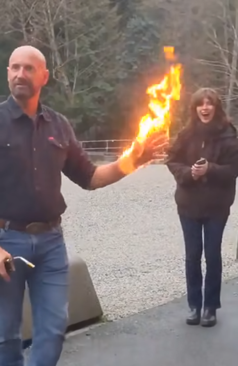 flame hand Blank Meme Template