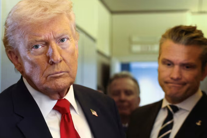 Trump hegseth Pout Blank Meme Template