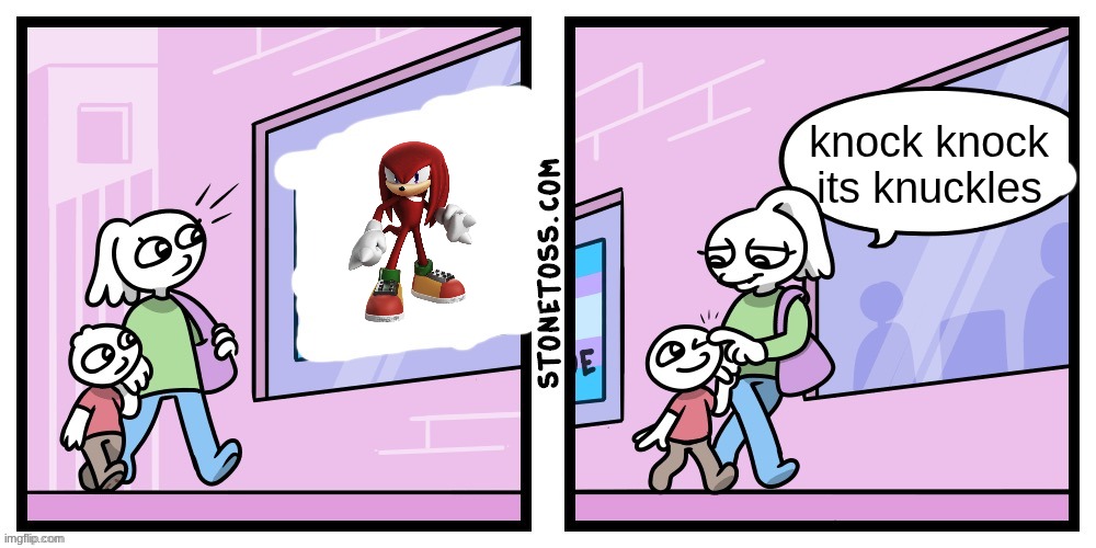 Stonetoss shitpost | knock knock its knuckles | image tagged in stonetoss shitpost | made w/ Imgflip meme maker