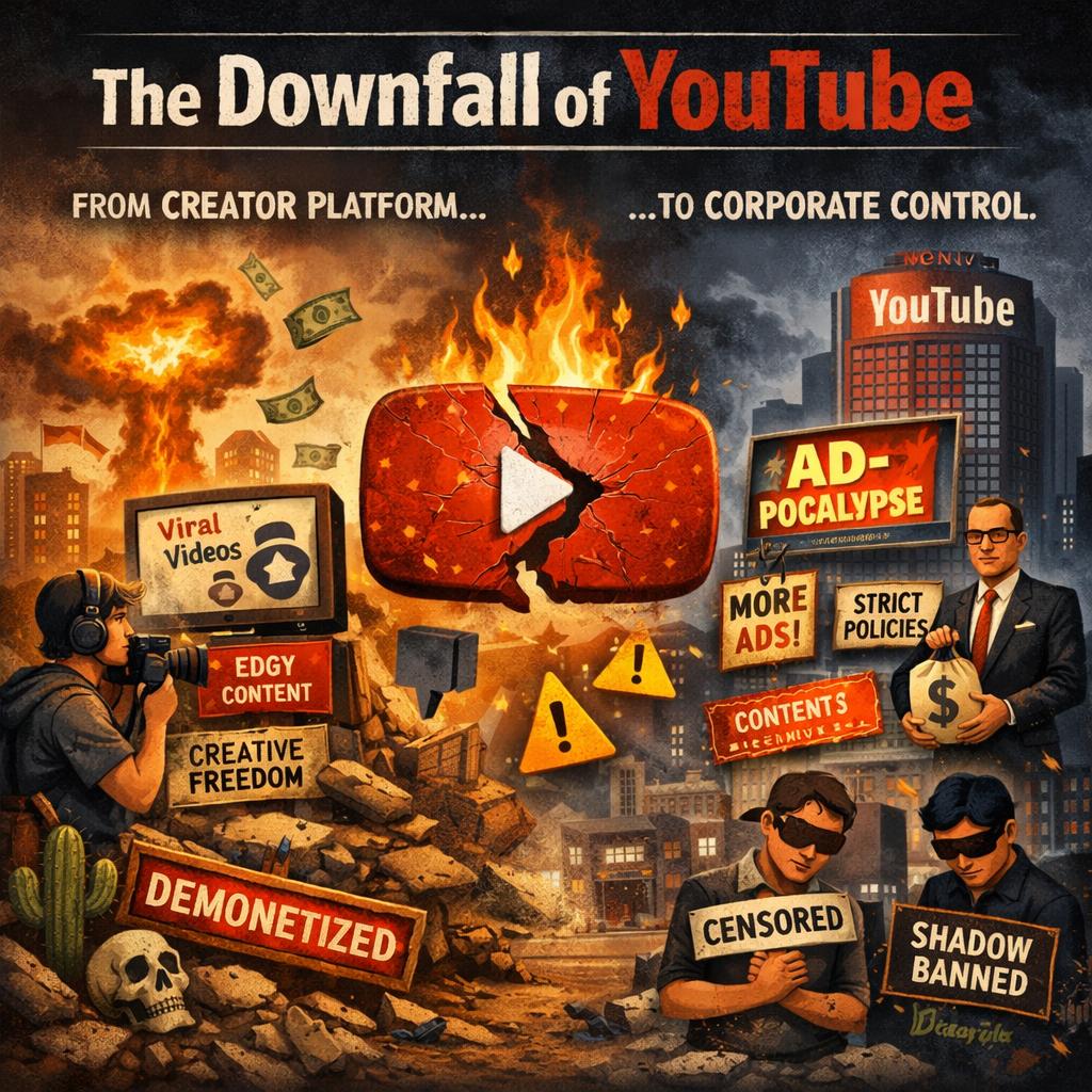 The "downfall" of YouTube Blank Meme Template