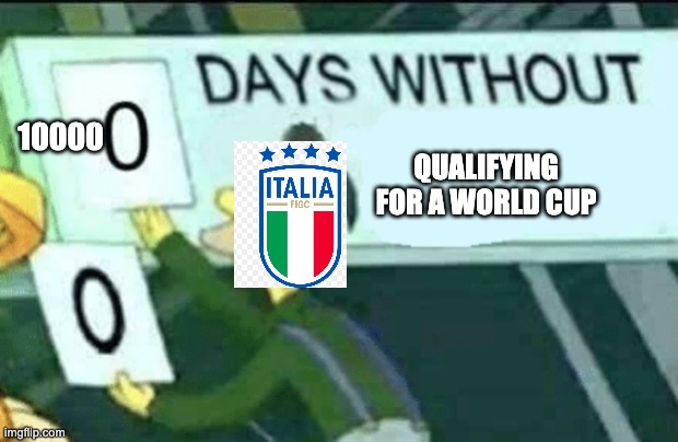 Losing to Bosnia is crazy work | qualifying for a world cup; 10000 | image tagged in football,italy,bosnia,meme,sports | made w/ Imgflip meme maker