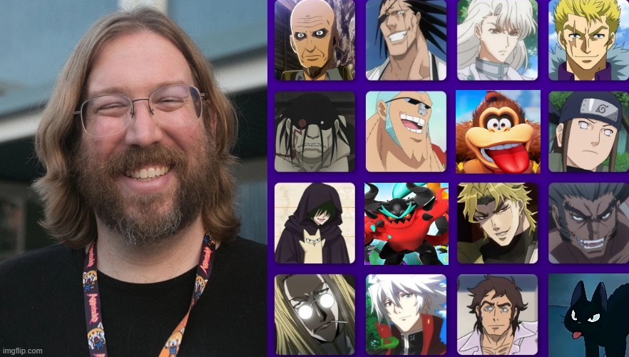 patrick seitz | image tagged in same voice actor,patrick seitz,anime,veterans,anime voice actors,filthy frank | made w/ Imgflip meme maker