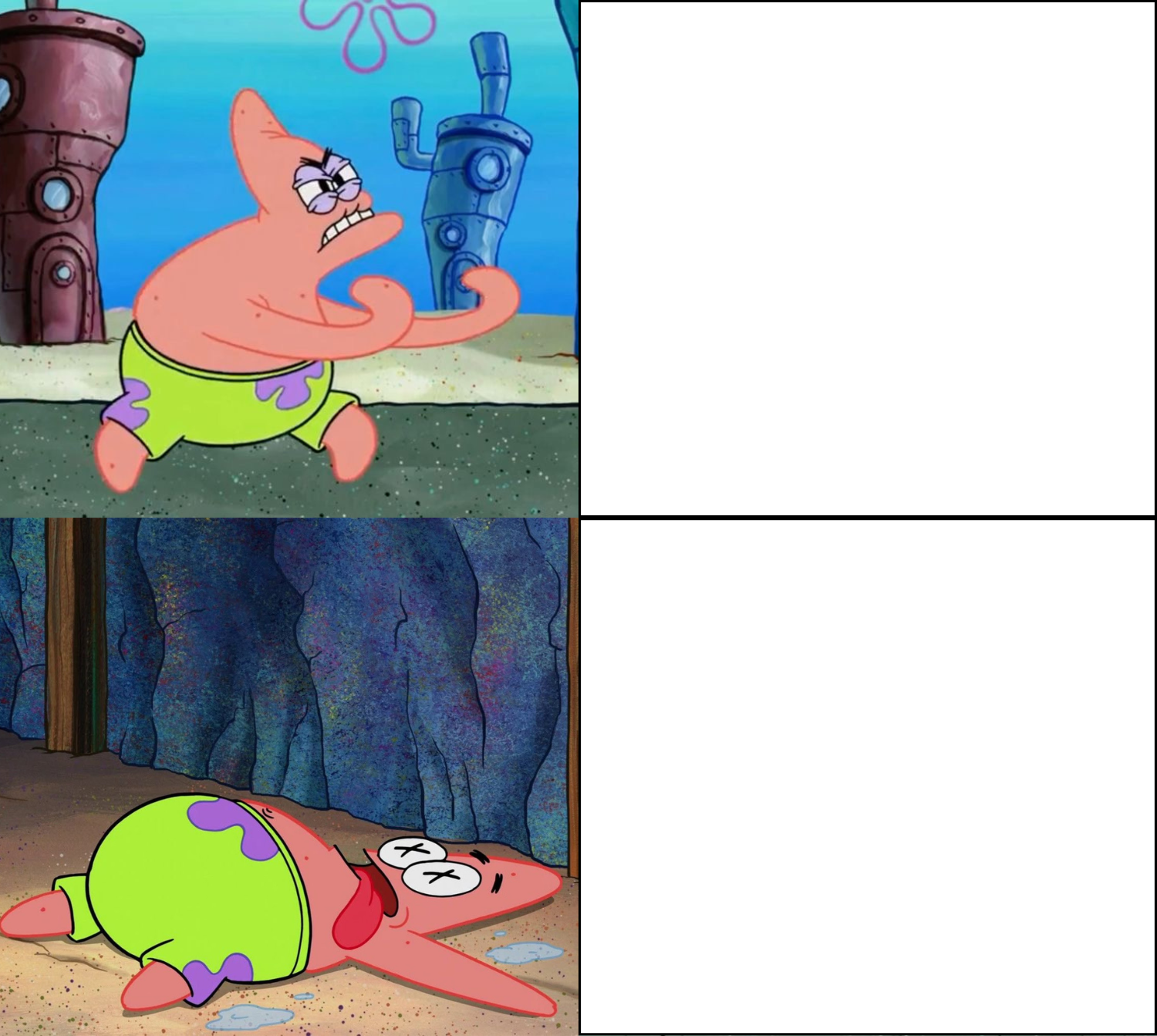 Akan aku hadapi. Eh yg maju Blank Meme Template