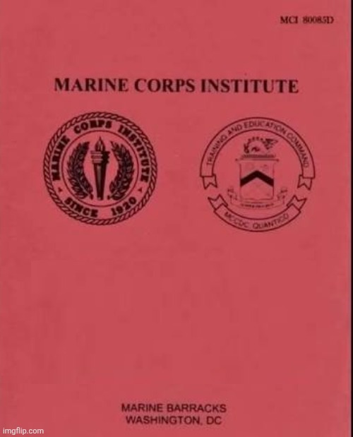 USMC Marine Corps Institute Blank Meme Template