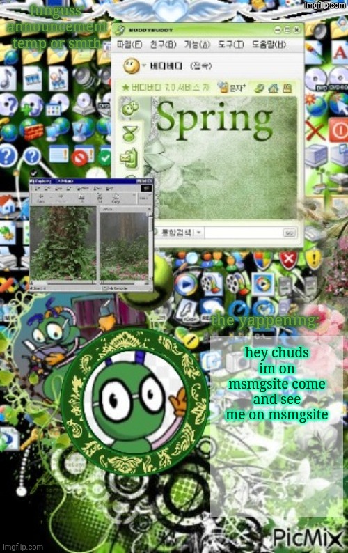 temp | hey chuds im on msmgsite come and see me on msmgsite | image tagged in temp | made w/ Imgflip meme maker
