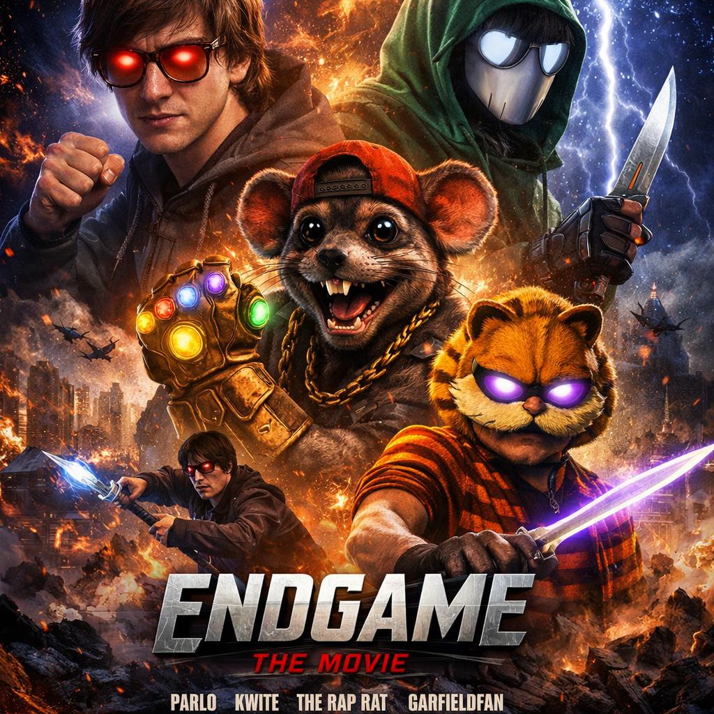 Parlo vs Kwite vs the Rap Rat vs Garfieldfan: endgame: the movie Blank Meme Template