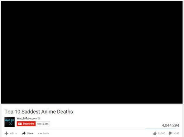 top 10 saddest anime deaths Blank Meme Template
