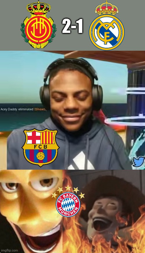 Mallorca - Real Madrid 2-1. OMG THE WHITES HAVE BEEN CAPITULATED AGAINST THE DAREDEVIL AT SON MOIX!!!!!!!!!!!!!!!!!!!!!!!!!!!!!! | 2-1 | image tagged in please speed i need this,satanic woody no spacing,mallorca,real madrid,sports,memes | made w/ Imgflip meme maker