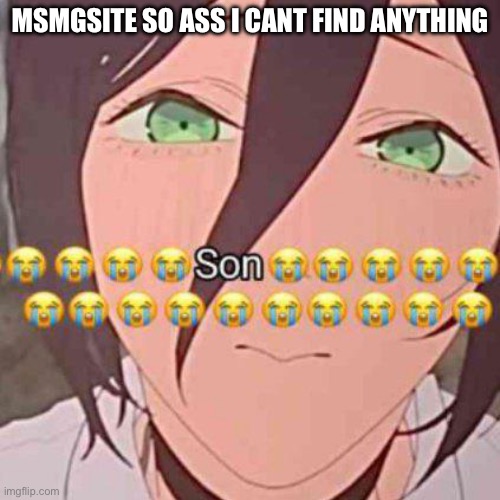 ui so confusing bro | msmgsite so ass i cant find anything | image tagged in son | made w/ Imgflip meme maker