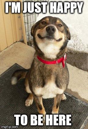 Happy to be here Blank Meme Template