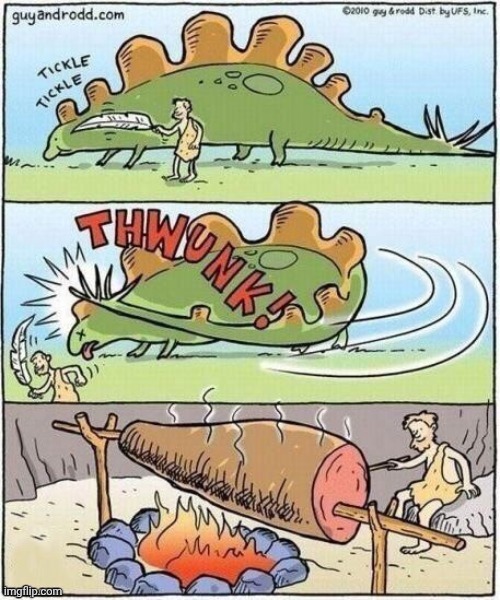 Dino meal | image tagged in meat,dinosaur,meal,dinosaurs,comics/cartoons,food | made w/ Imgflip meme maker
