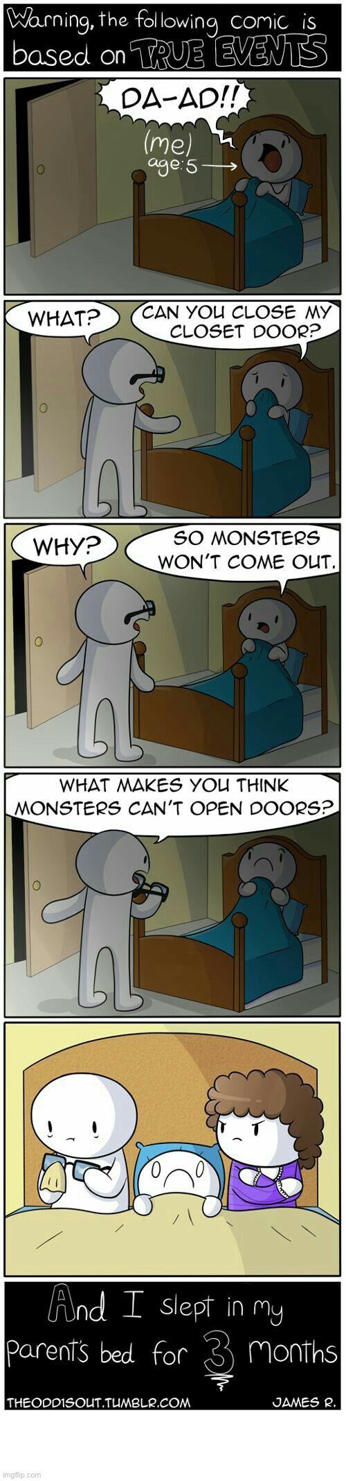 The Odd 1s Out | image tagged in comics,the odd 1s out,monsters,closet,open doors,based on true events | made w/ Imgflip meme maker