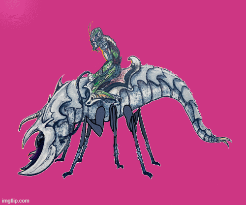 Crawler Rider | image tagged in gifs,animate,bugs,scifi,insect | made w/ Imgflip images-to-gif maker