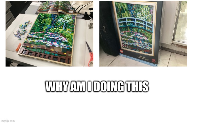 5 DAYS OF PAIN | Why am I doing this | image tagged in lego,memes | made w/ Imgflip meme maker