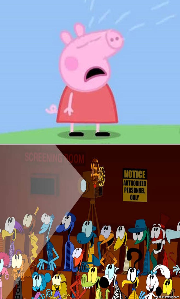 Cartoon Characters laughing At Peppa Pig Crying? | image tagged in who's laughing at peppa pig crying,deviantart,youtube,peppa pig,deviantart week,deviantart week 2 | made w/ Imgflip meme maker