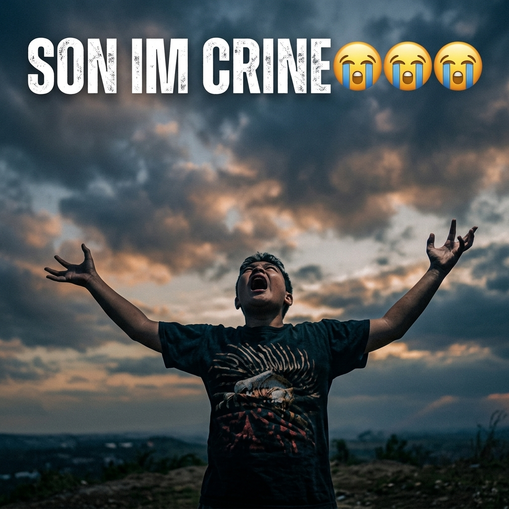 man screaming to sky with raised hands Blank Meme Template