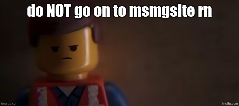 death stare | do NOT go on to msmgsite rn | image tagged in death stare | made w/ Imgflip meme maker