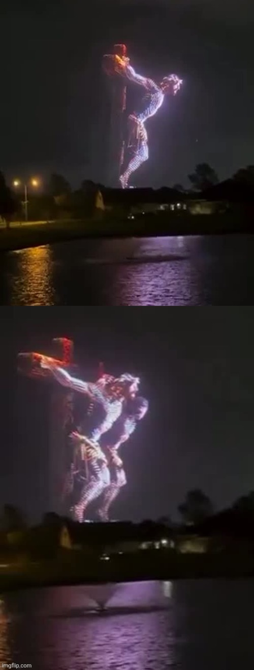 Awwsome Drone show of Jesus on the cross in Texas | image tagged in drone,show,jesus crucifixion,texas,good friday | made w/ Imgflip meme maker