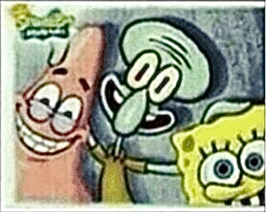 Squidward, Spongebob, and Patrick Blank Meme Template
