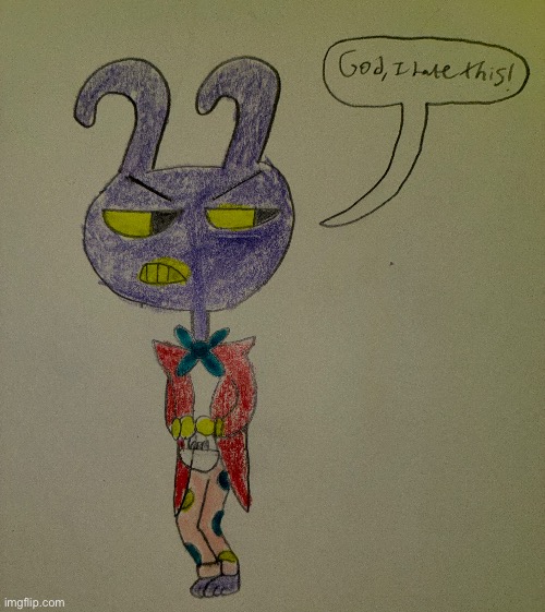 Happy Easter, everyone! To celebrate, here’s a piece of art I drew with Jax dressed as the Easter Bunny. | image tagged in the amazing digital circus,jax,easter bunny,fanart,tighten megamind there is no easter bunny | made w/ Imgflip meme maker