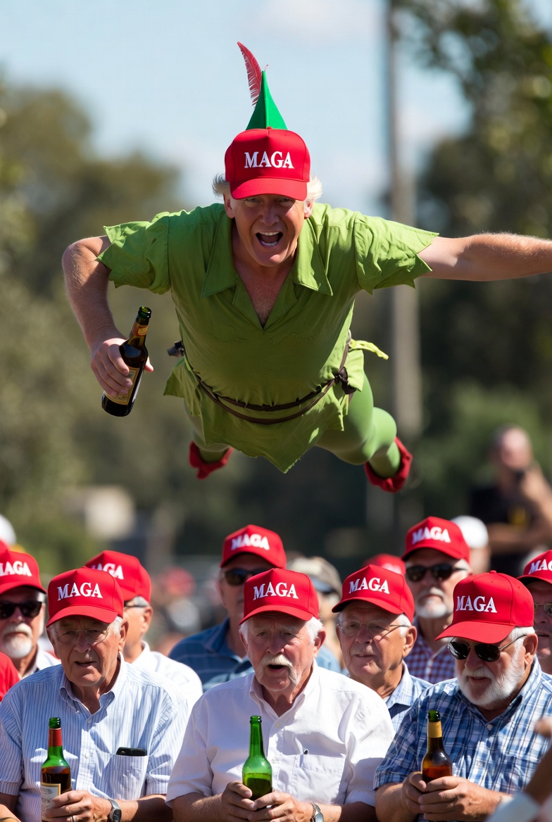 Donald Trump Peter Pan Lost Boys MAGA liquor beer Blank Meme Template