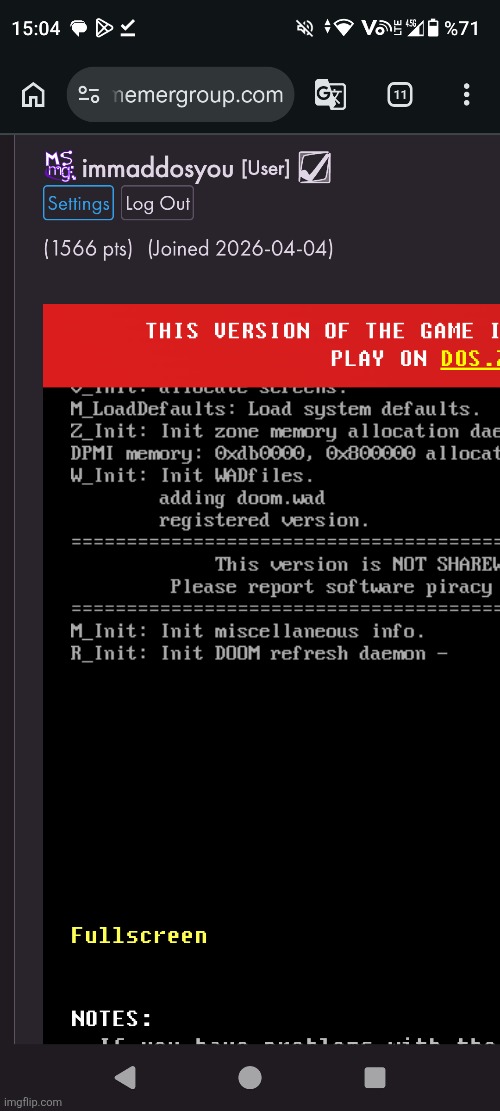Go play doom on my profile | made w/ Imgflip meme maker