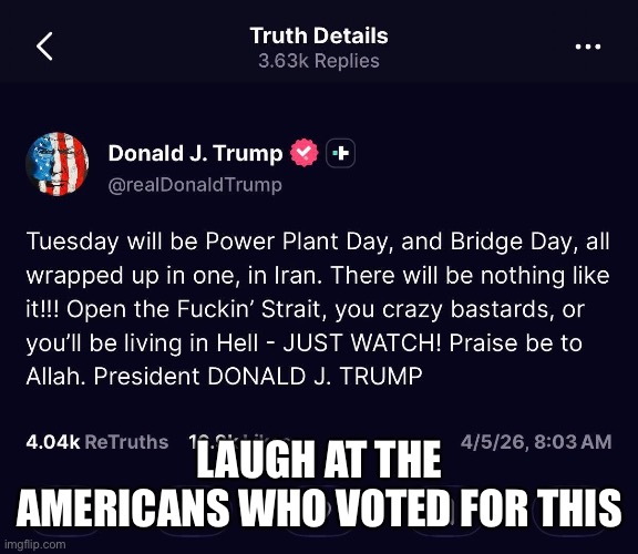 Laugh at the Americans who voted for this | made w/ Imgflip meme maker