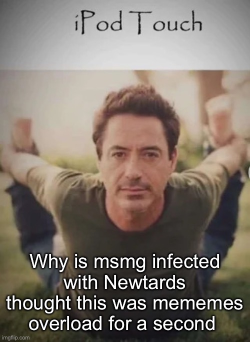 iPod touch | Why is msmg infected with Newtards thought this was mememes overload for a second | image tagged in ipod touch | made w/ Imgflip meme maker