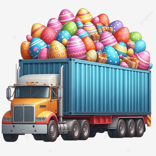 High Quality EASTER TRUCK Blank Meme Template