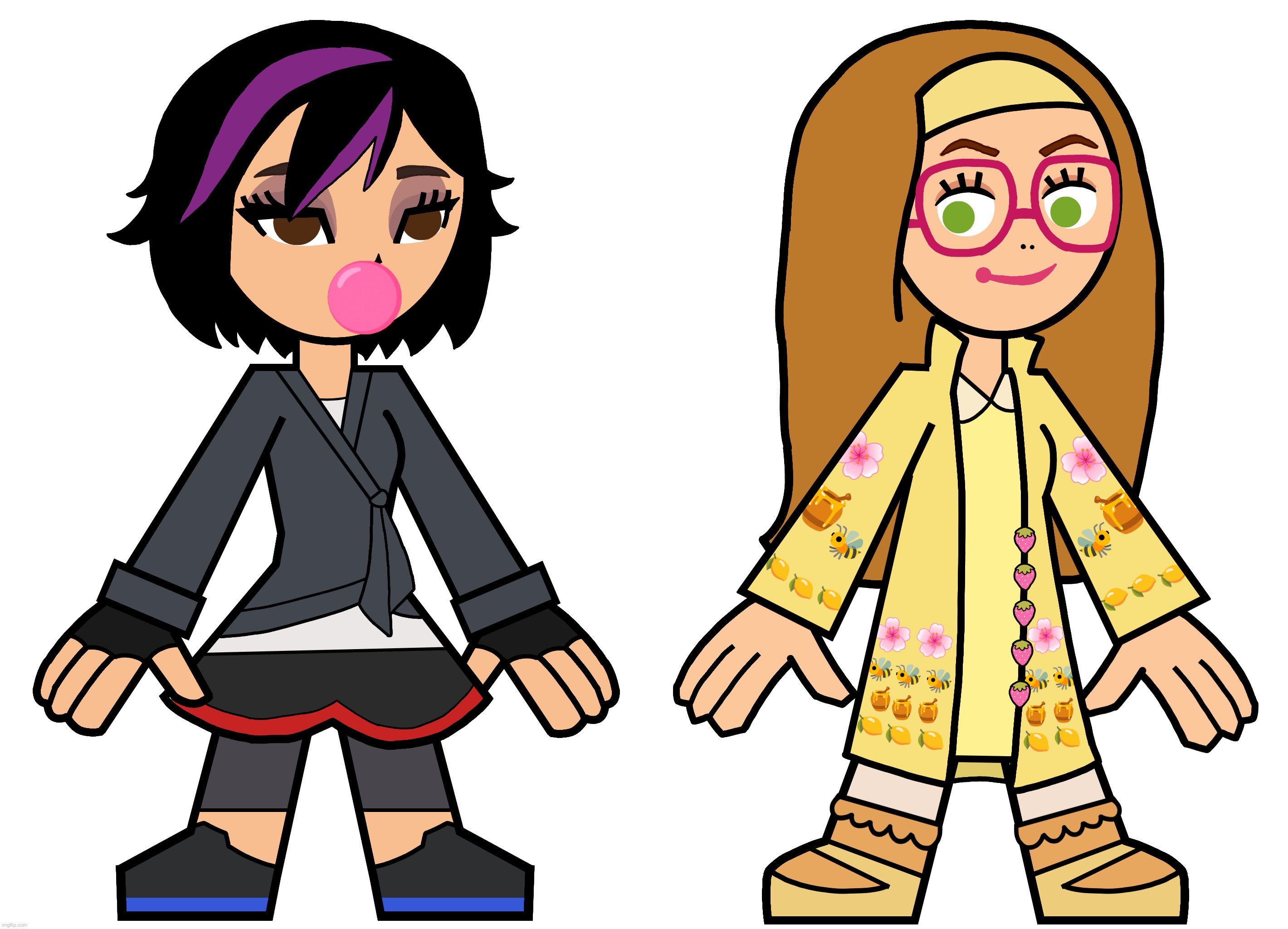 GoGo Tomago and Honey Lemon in Hero 108 Style (4) | image tagged in big hero 6,hero 108,disney,honey lemon,gogo tomago,go go tomago | made w/ Imgflip meme maker