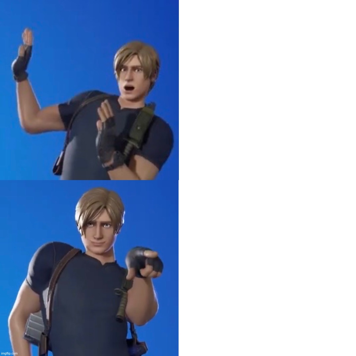 Leon reaction Blank Meme Template