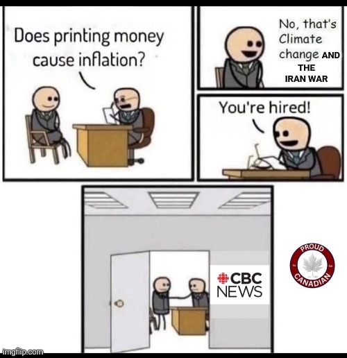 Meanwhile in Canada | The Iran war; And | image tagged in meanwhile in canada,canada | made w/ Imgflip meme maker