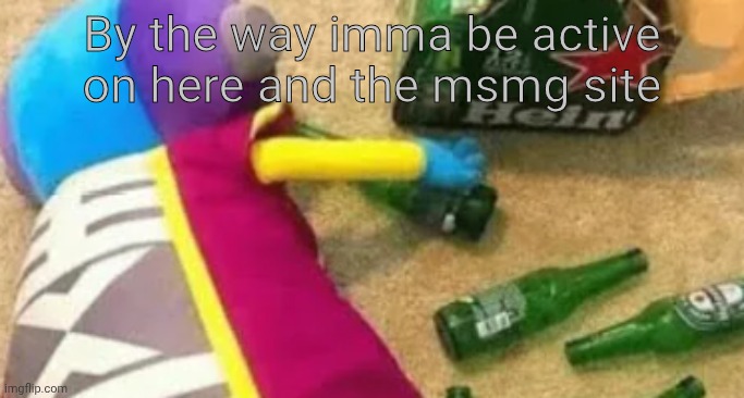 Idiot | By the way imma be active on here and the msmg site | image tagged in idiot | made w/ Imgflip meme maker