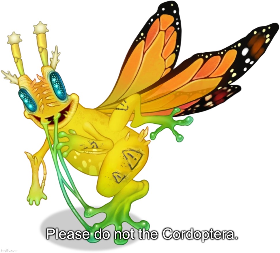 Do not the Cordoptera, guys. | Please do not the Cordoptera. | image tagged in wublin spacecraft,cordoptera,ragpan,oh wow are you actually reading these tags | made w/ Imgflip meme maker