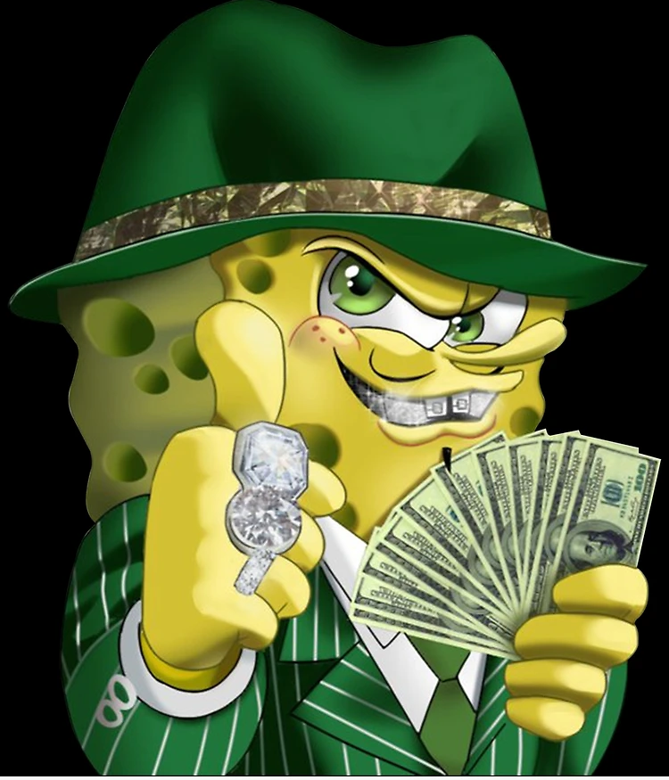 Gangster Spongbob Blank Meme Template