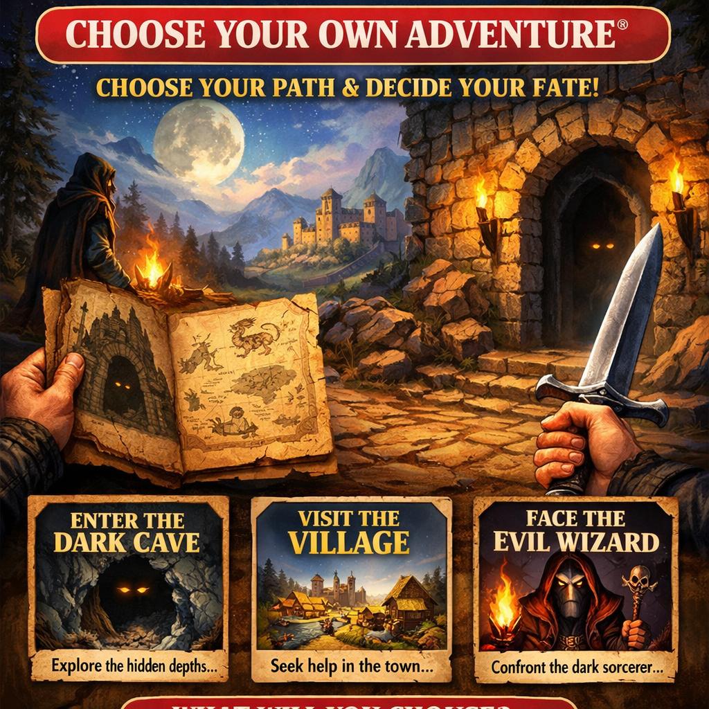 Choose Your Own Adventure Blank Meme Template