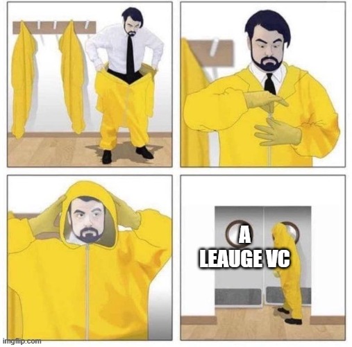 Day 493 of Arcane memes until the next season/series comes out. | a leauge vc | image tagged in man putting on hazmat suit,arcane | made w/ Imgflip meme maker